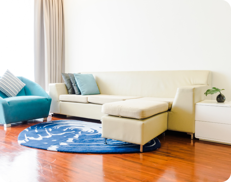 Clean modern living room